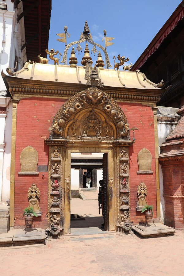 Bhaktapur Durbar Square with traditional pagoda temples