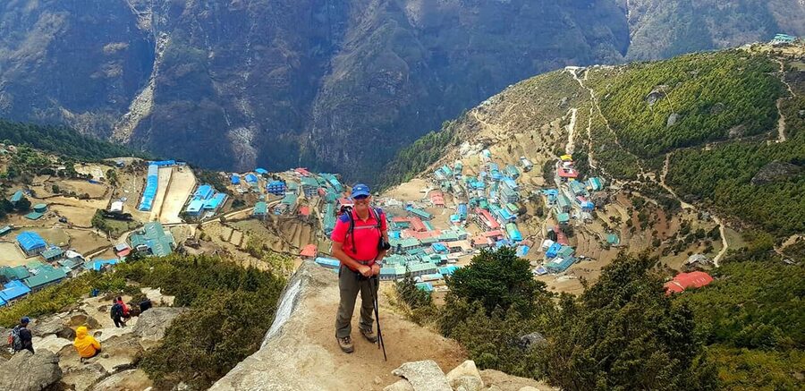 Namche Bazaar in the Khumbu region of Nepal
