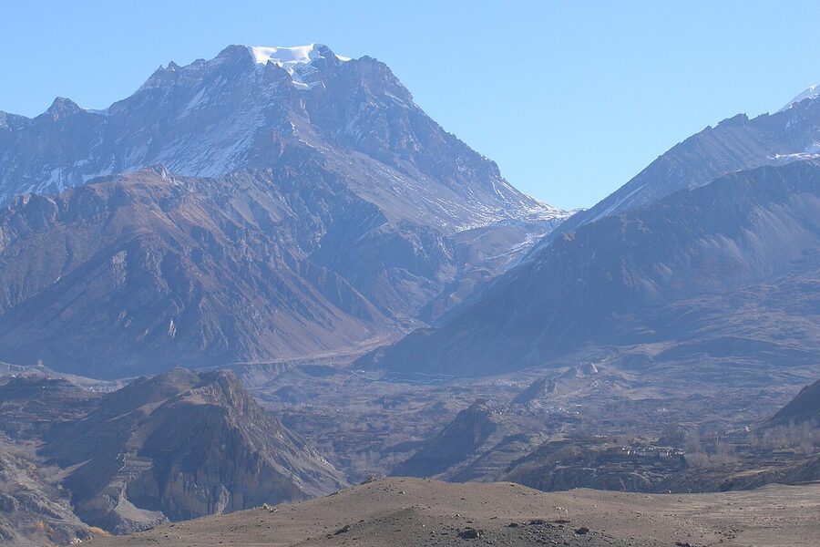 Thorong La pass on the Annapurna Circuit