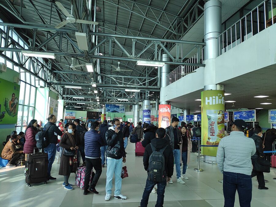 Tribhuvan International Airport in Kathmandu
