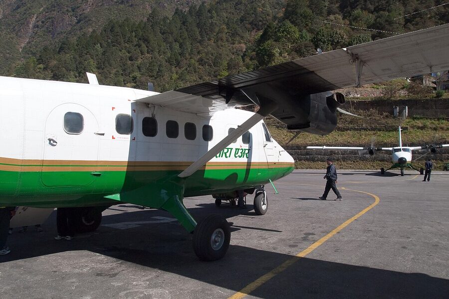 Yeti Airlines DHC-6 Twin Otter parked at Lukla airport